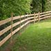 Lawn with wooden fence